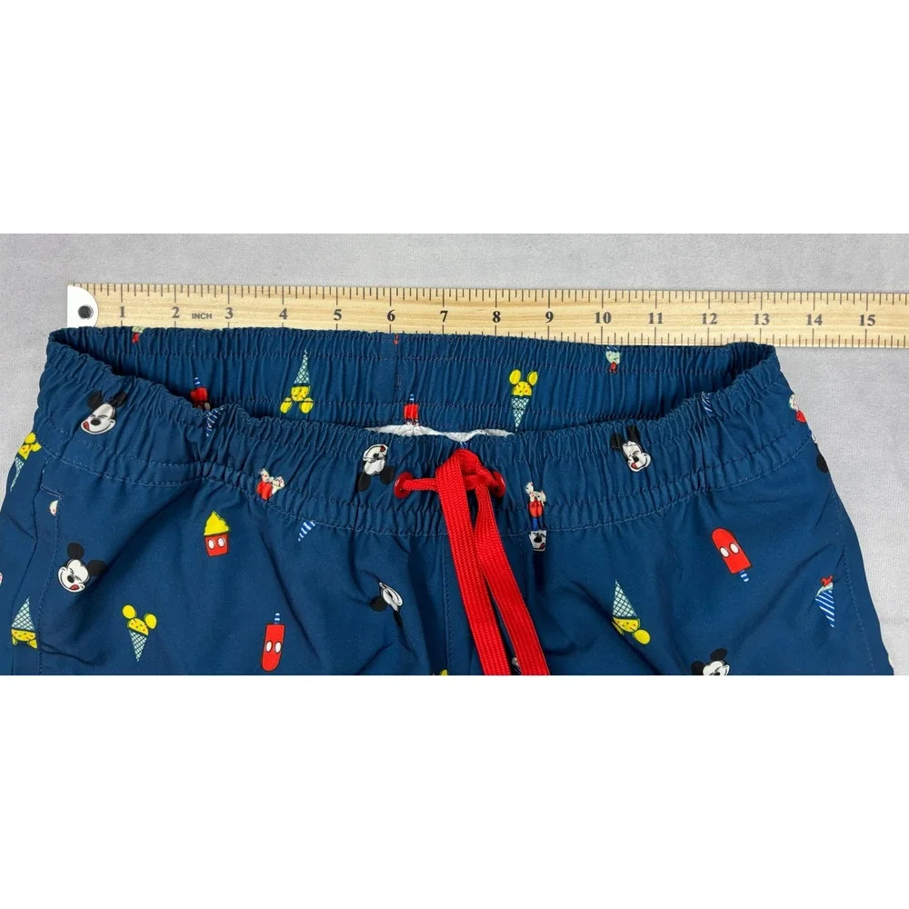 Disney Parks Mickey Mouse Ice‎ Cream Treats Swim Trunks Blue Mens Small
